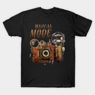 Unique Steampunk Camera MANUAL MODE Flash Filmmaker T-Shirt